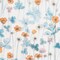 1 Yard Silk and Cotton Voile Fabric Liberty of London Josephines Garden Blue and Orange Fabric